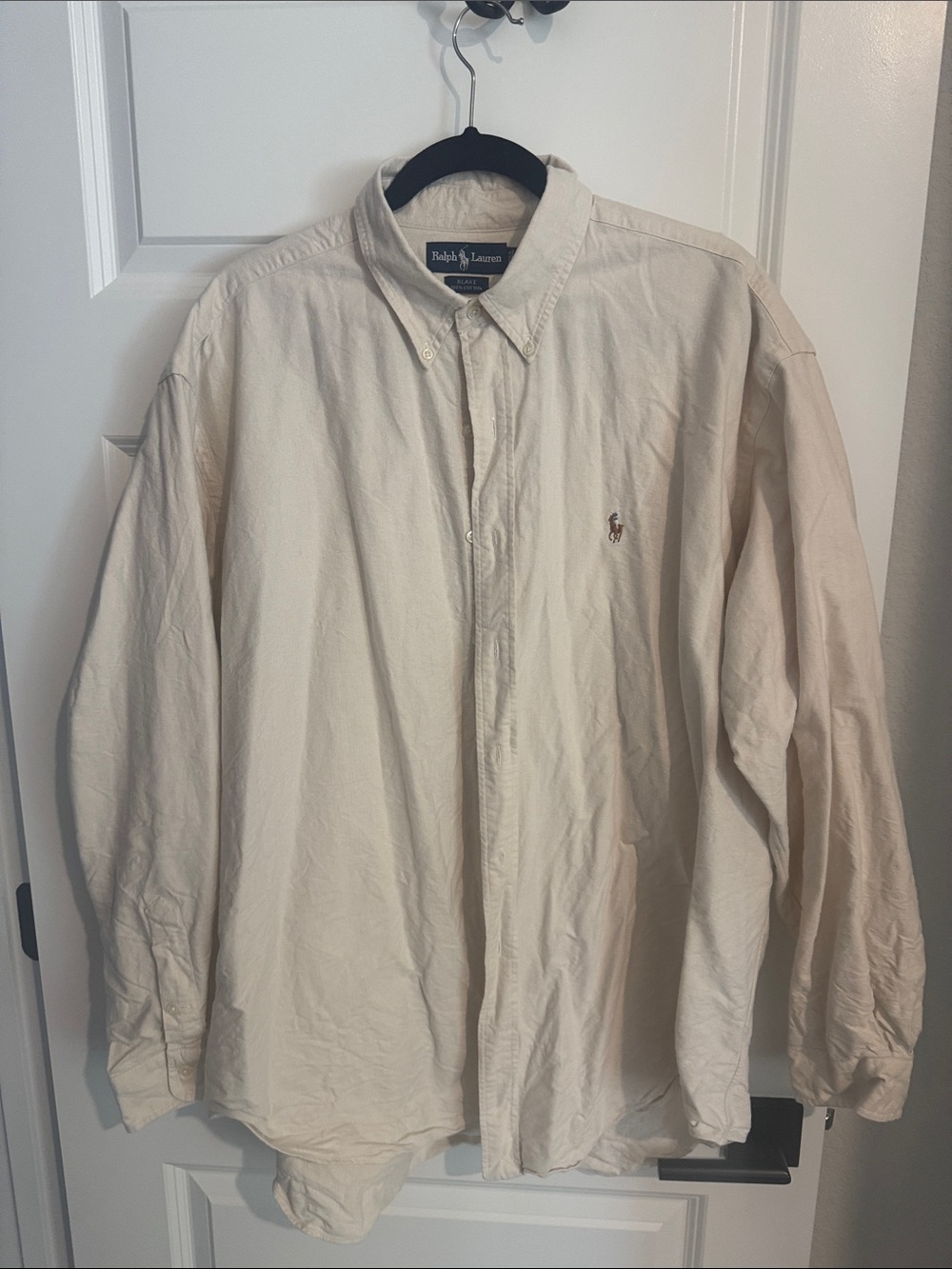 Ralph Lauren Cream Button-Down Oxford Shirt